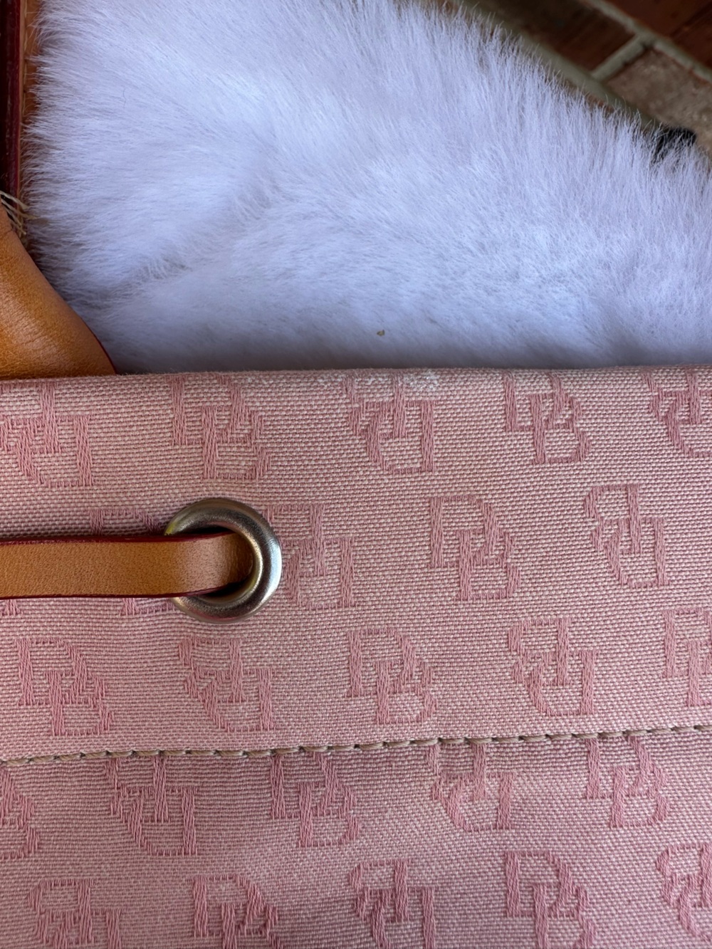 Dooney & Bourke Pink Signature Logo Tassel Tote Bag - Picture 6 of 16